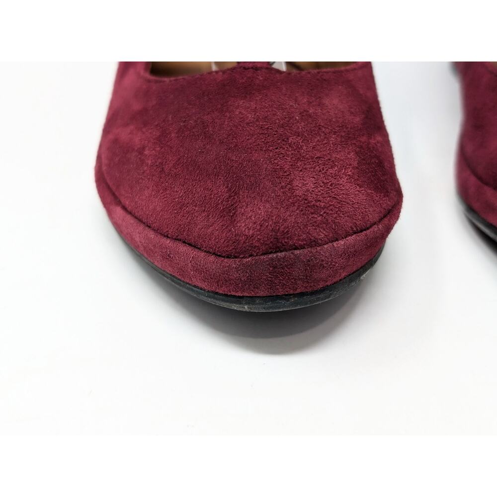L'Amour Des Pieds Shoes Burgundy Suede Lace Up Benham Heels Women's Size 7 - Picture 3 of 11